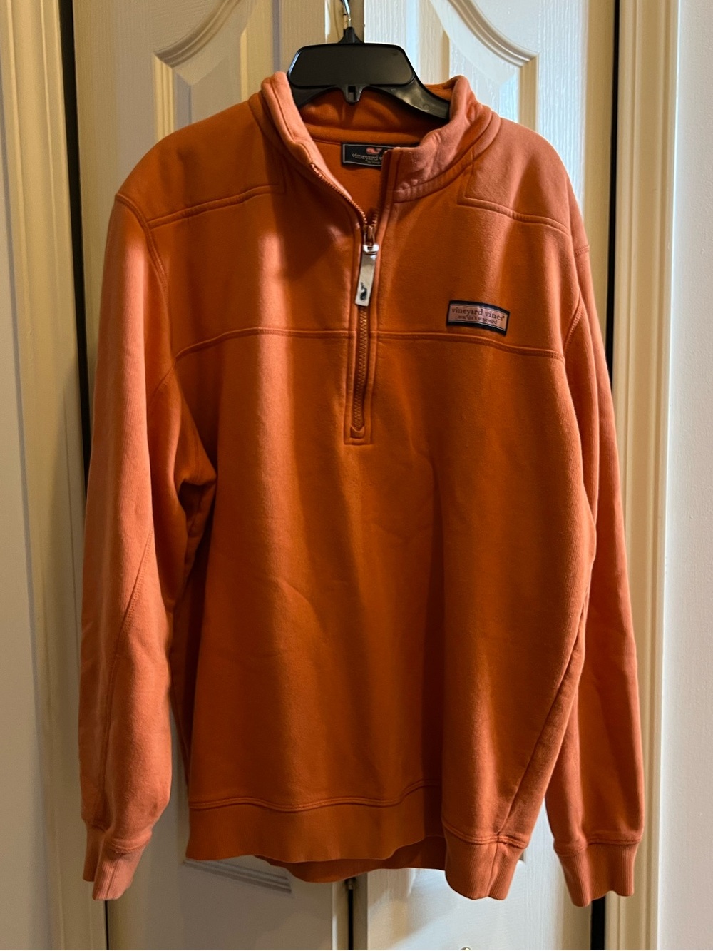 Vineyard Vines Men’s Half-Zip Pullover Sweater - Orange medium